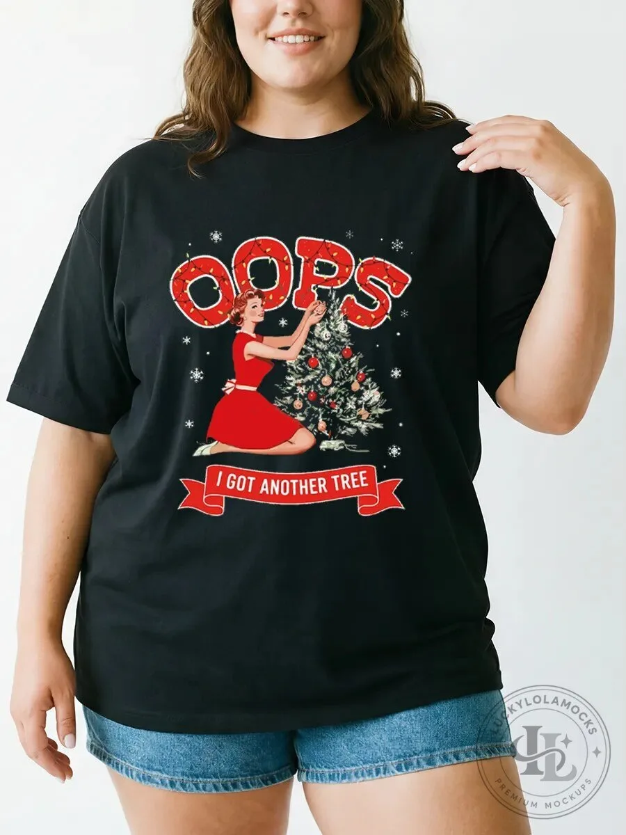 Oops I Got Another Tree Vintage Christmas Holiday Graphic T-Shirt